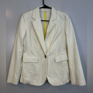 NWOT Boden Ivory Eyelet Lace Cotton Fitted Blazer/Jacket Size 4 NEW